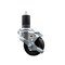 Service Caster 3'' SS Phenolic Swivel 1-5/8'' Expanding Stem Caster with Brake SCC-SSEX20S314-PHS-TLB-158 - alternate 1